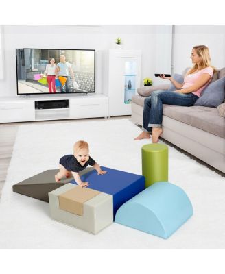 6 Piece Climb Crawl Play Set Indoor Kids Toddler