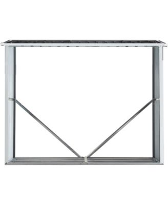 6 ft. W x 3 ft. D Steel Log Storage Shed, Firewood Rack, for Backyard Garden Patio Porch