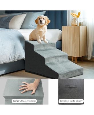 3-Step Non-Slip Sponge Dog Stairs for Small Dogs