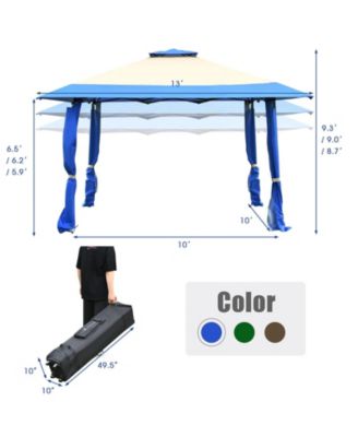 13 x 13 Feet Pop Up Gazebo Tent with Carry Bag for Patio Garden
