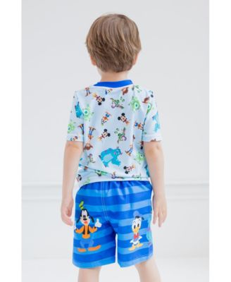 Baby Boys Monsters Inc. Rash Guard and Swim Trunks Outfit