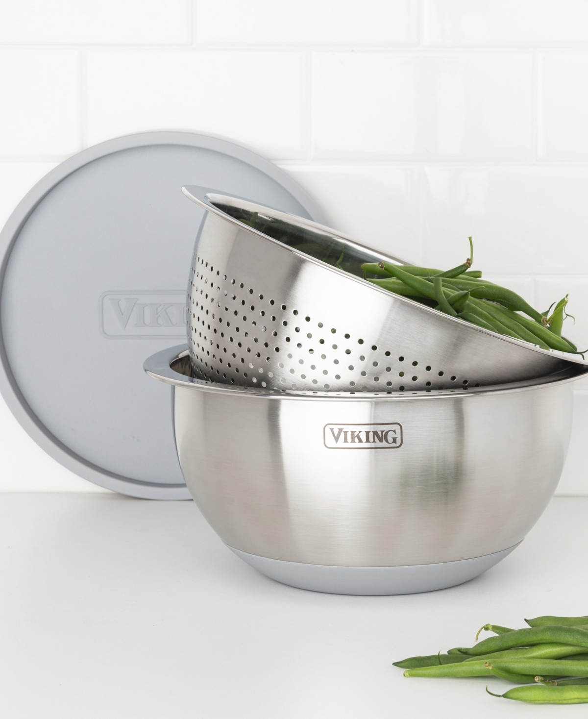 Viking 9 Pc Stainless Steel Bowl Set With Strainer