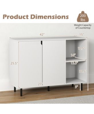 Sideboard Buffet Cabinet Kitchen Storage with Adjustable Shelves for Dining Room or Living Room