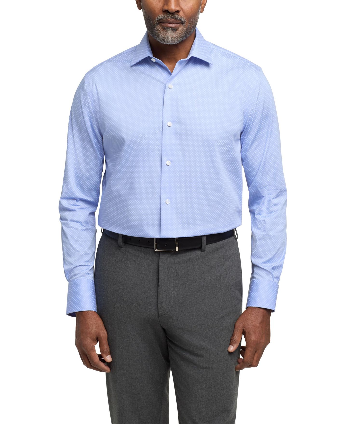 Мужская рубашка Tommy Hilfiger TH Flex Twill Shirt, Regular Fit, цвет: Синий — фото 1