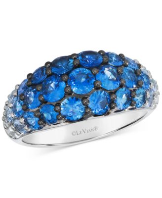 Le Vian - Denim Ombr&eacute; (2-3/4 ct. t.w.) & White Sapphire (1/6 ct. t..w) Dome Cluster Ring in 14k White Gold