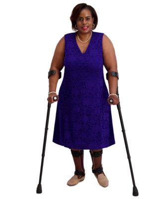 Women's Sleeveless Lace Fit & Flare Dress, Regular & Plus Sizes 