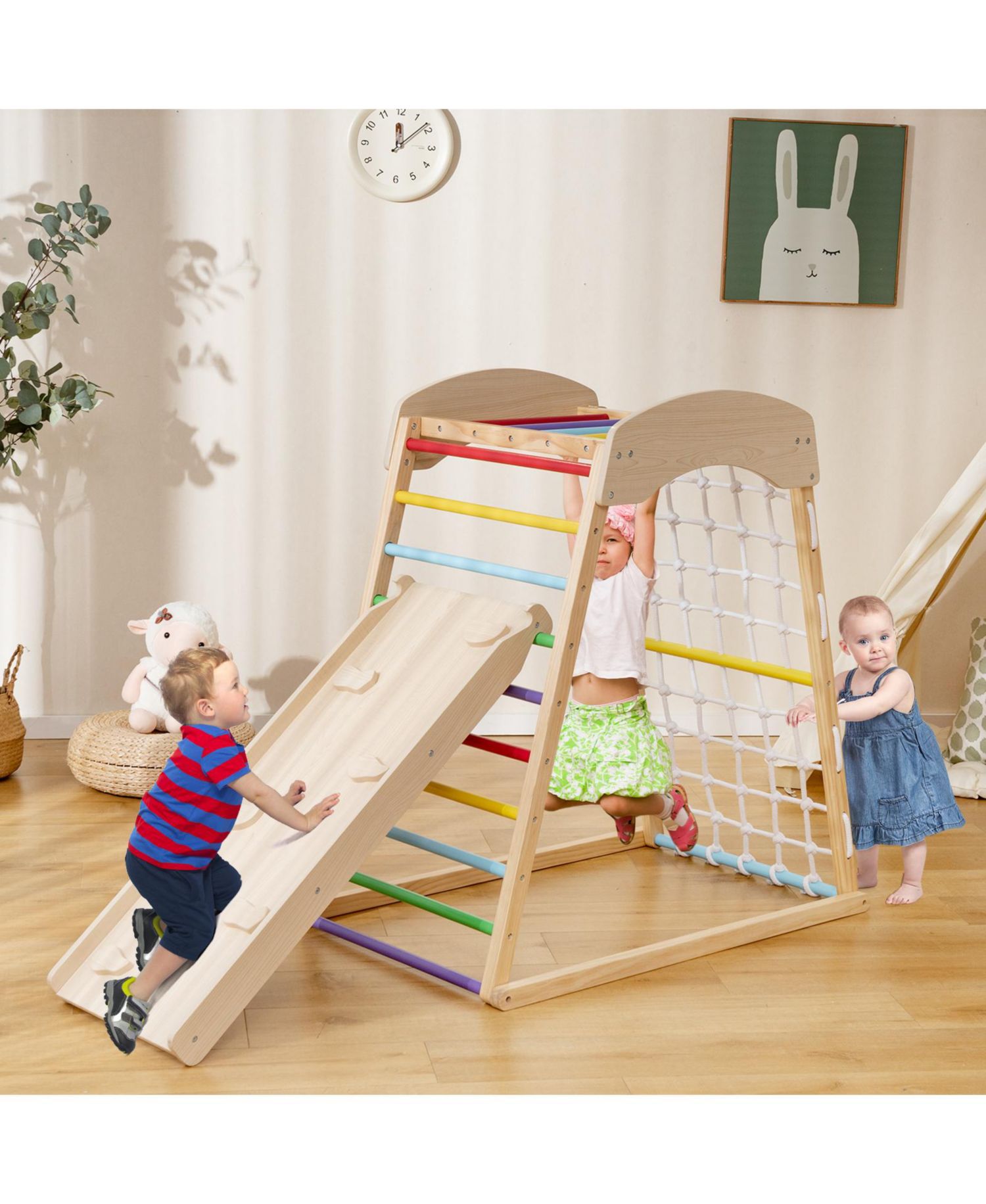 Jungle Gym 6-in-1 Wooden Indoor Playground
