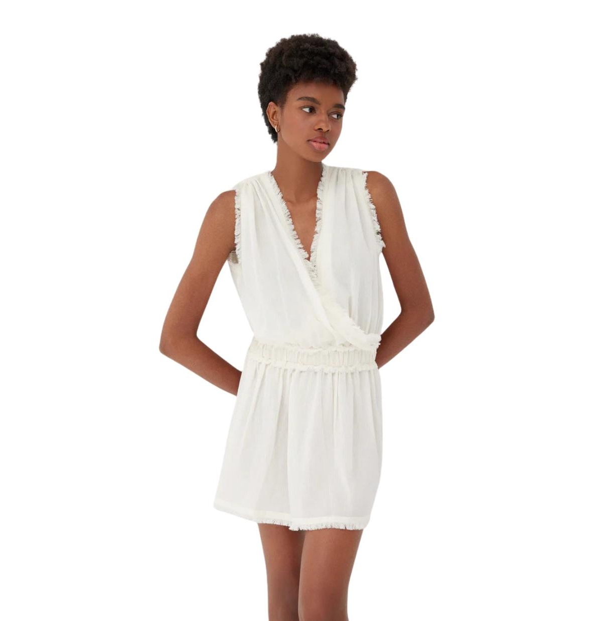 Women's Daphne Cotton Dress - White