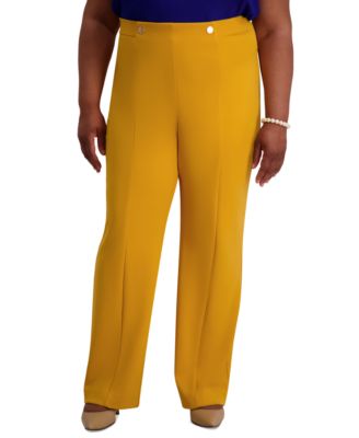 High-Rise Pull-On Rivet Pants, Regular & Plus 