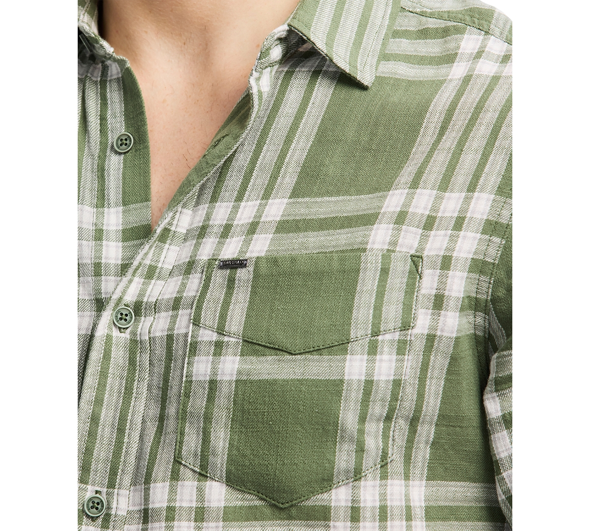 Buffalo David Bitton Men's Saroz Long Sleeve Plaid Button-front Shirt In Green