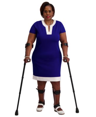 Women's Cap-Sleeve Framed Dress, Regular & Plus Sizes