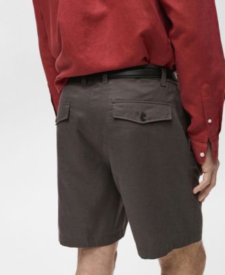Men's Slim-Fit Fluid Bermuda Shorts