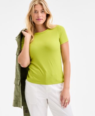 On 34th - Women's Ribbed T-Shirt, Created for Macy's