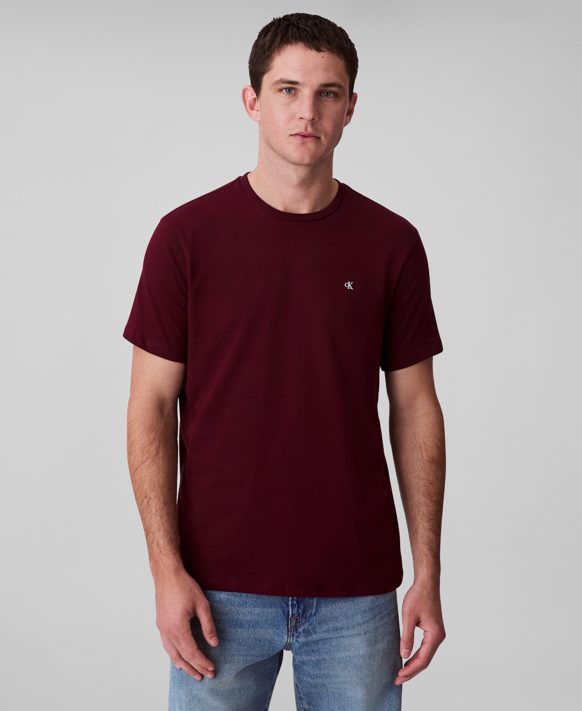 Calvin Klein Men's Smooth Cotton Solid Crewneck T-shirt