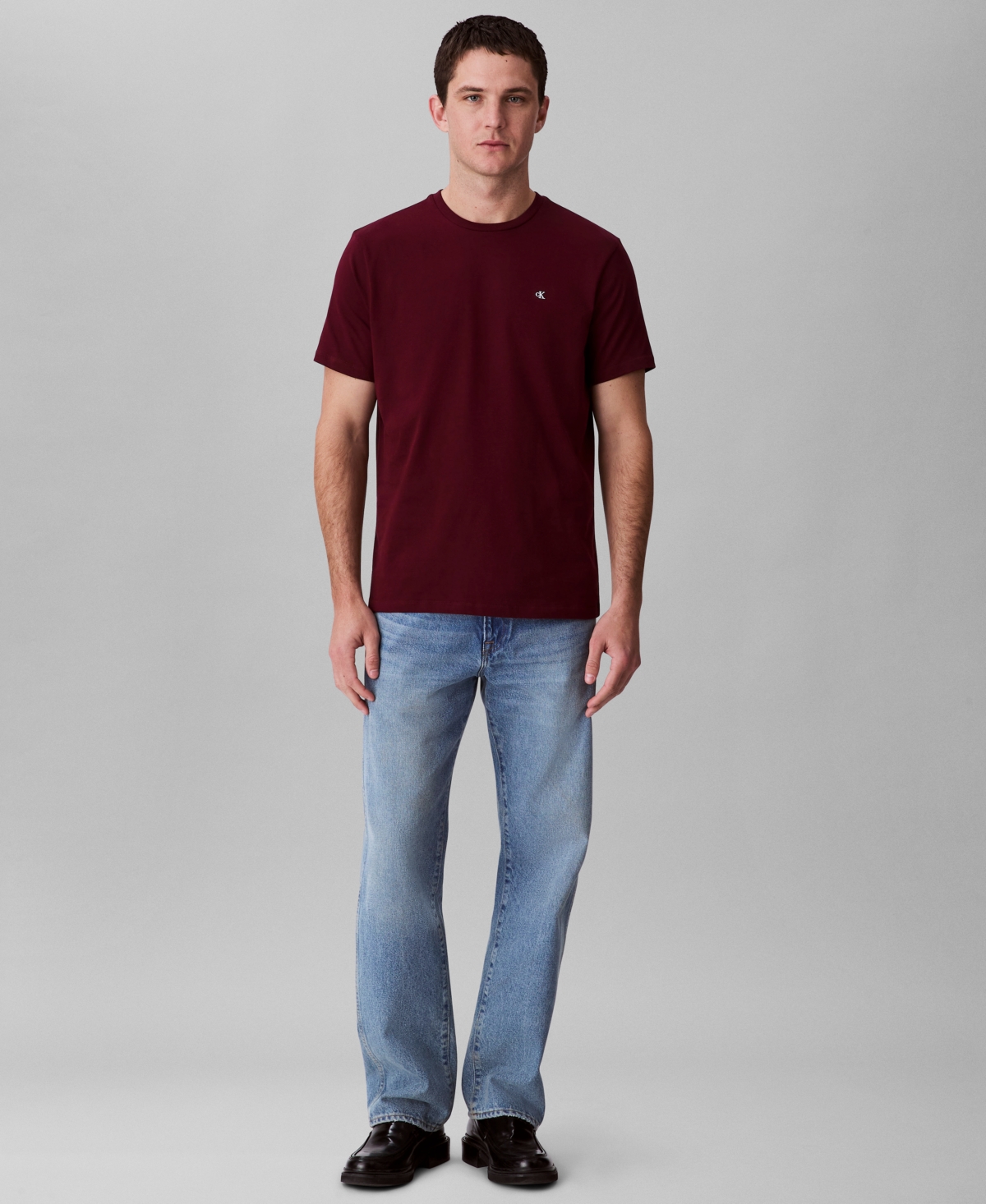 Calvin Klein Men's Smooth Cotton Solid Crewneck T-shirt