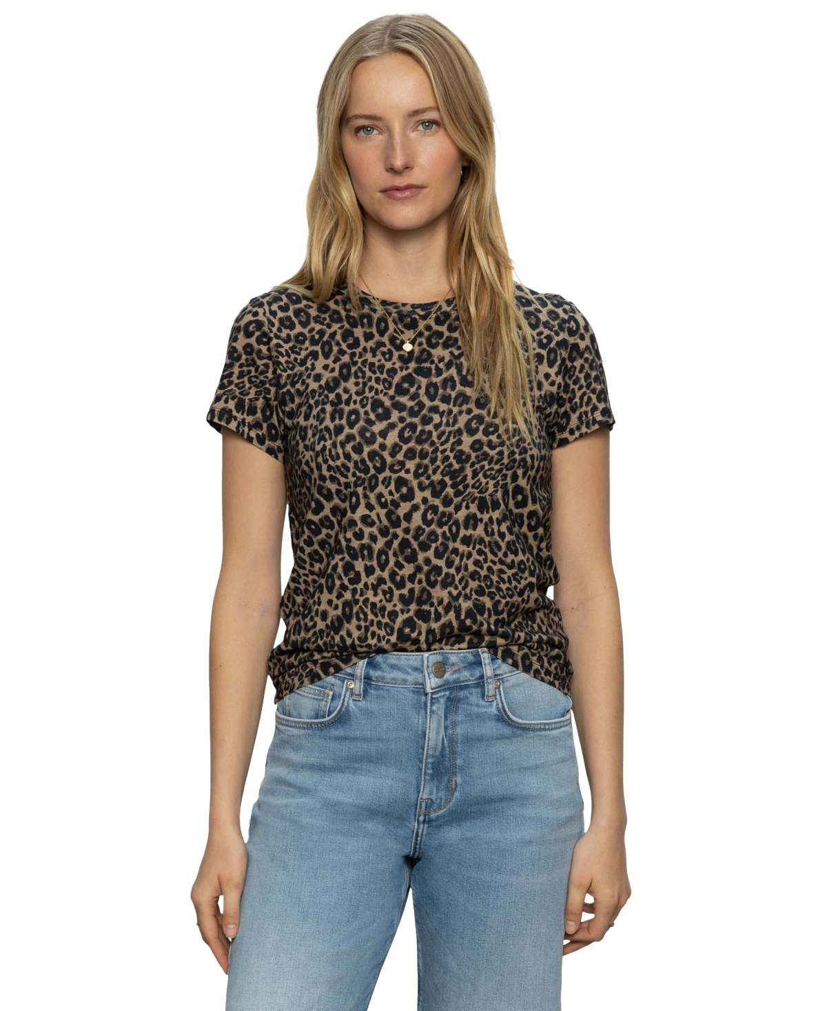 Sanctuary Perfect Short Sleeve Tee In French Kitty In Black