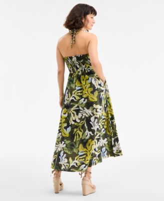 Women's Braided-Trim Halter Maxi Dress, Exclusively at Macy's