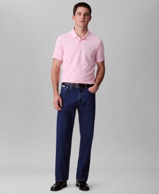 Men's Regular-Fit Smooth Cotton Monogram Logo Polo Shirt