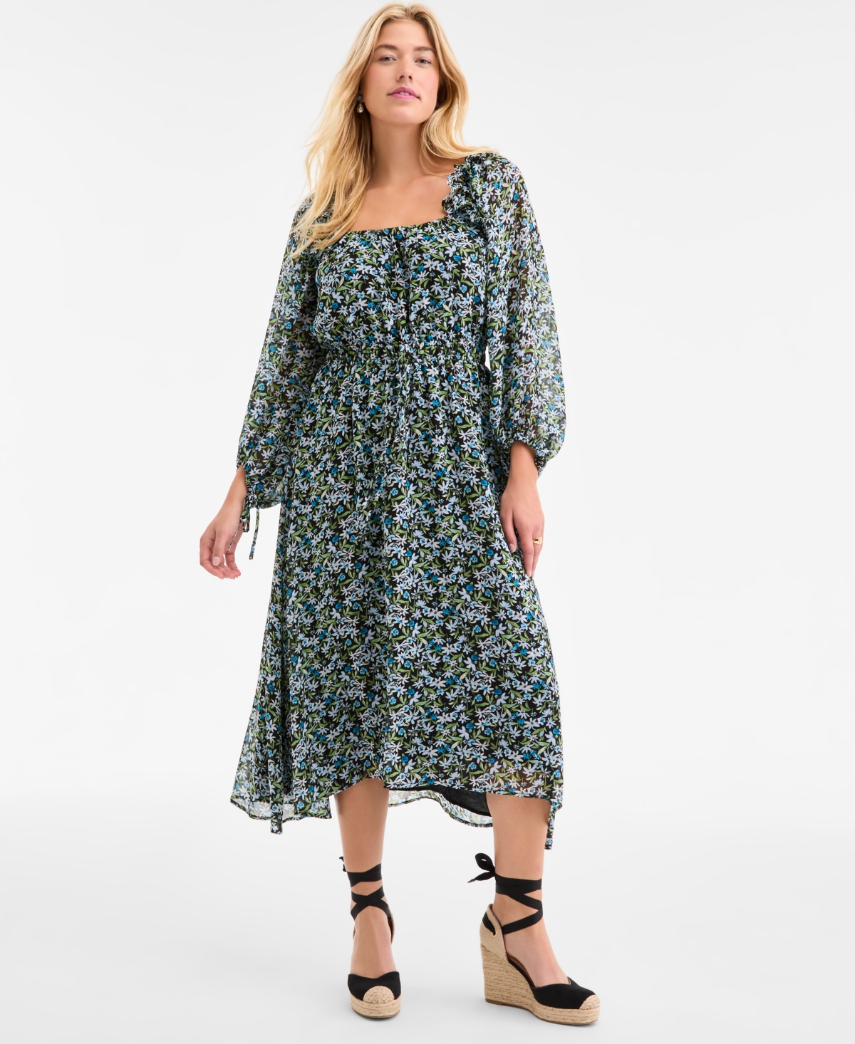 On 34th Women's Floral Femme Midi Dress, Exclusively At Macy's