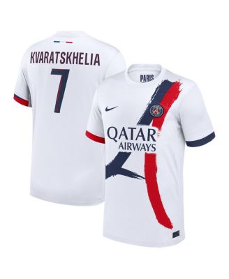 Nike - Men's Khvicha Kvaratskhelia White Paris Saint-Germain 2024/25 Away Replica Player Jersey