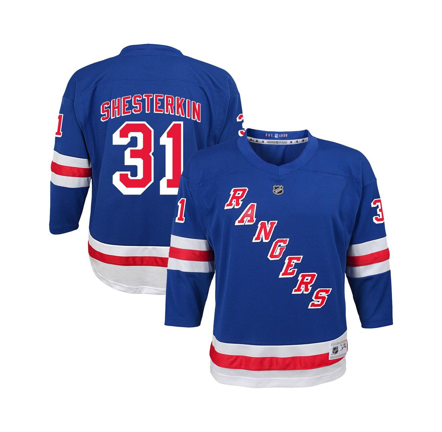 Big Boys and Girls Igor Shesterkin Blue New York Rangers Home Replica Player Jersey