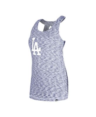Women's Royal Los Angeles Dodgers Space Dye Keyhole Back Tank Top