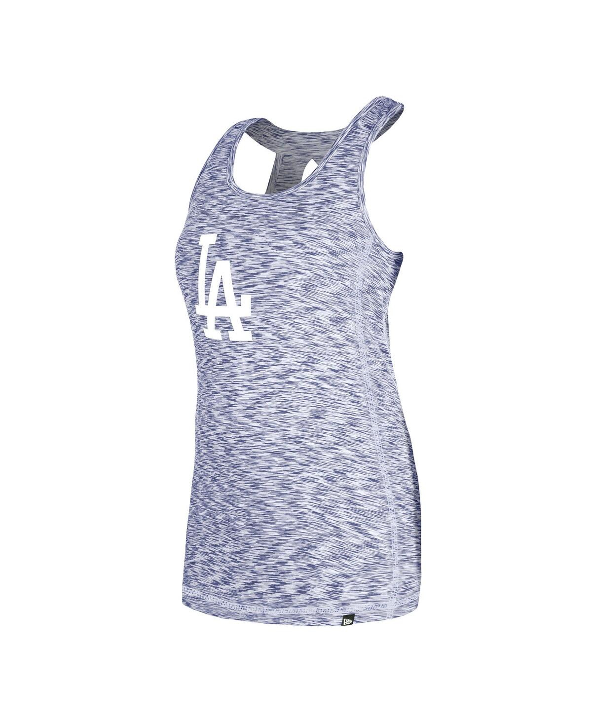 NEW ERA WOMEN'S ROYAL LOS ANGELES DODGERS SPACE DYE KEYHOLE BACK TANK TOP 