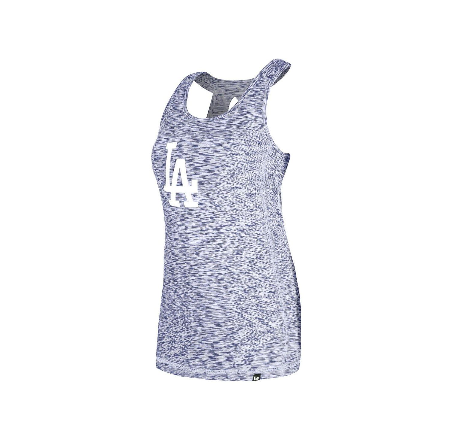 Women's Royal Los Angeles Dodgers Space Dye Keyhole Back Tank Top