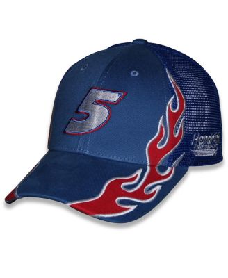 Checkered Flag Sports - Men's and Women's Blue Kyle Larson HendrickCars.com Flame Trucker Adjustable Hat