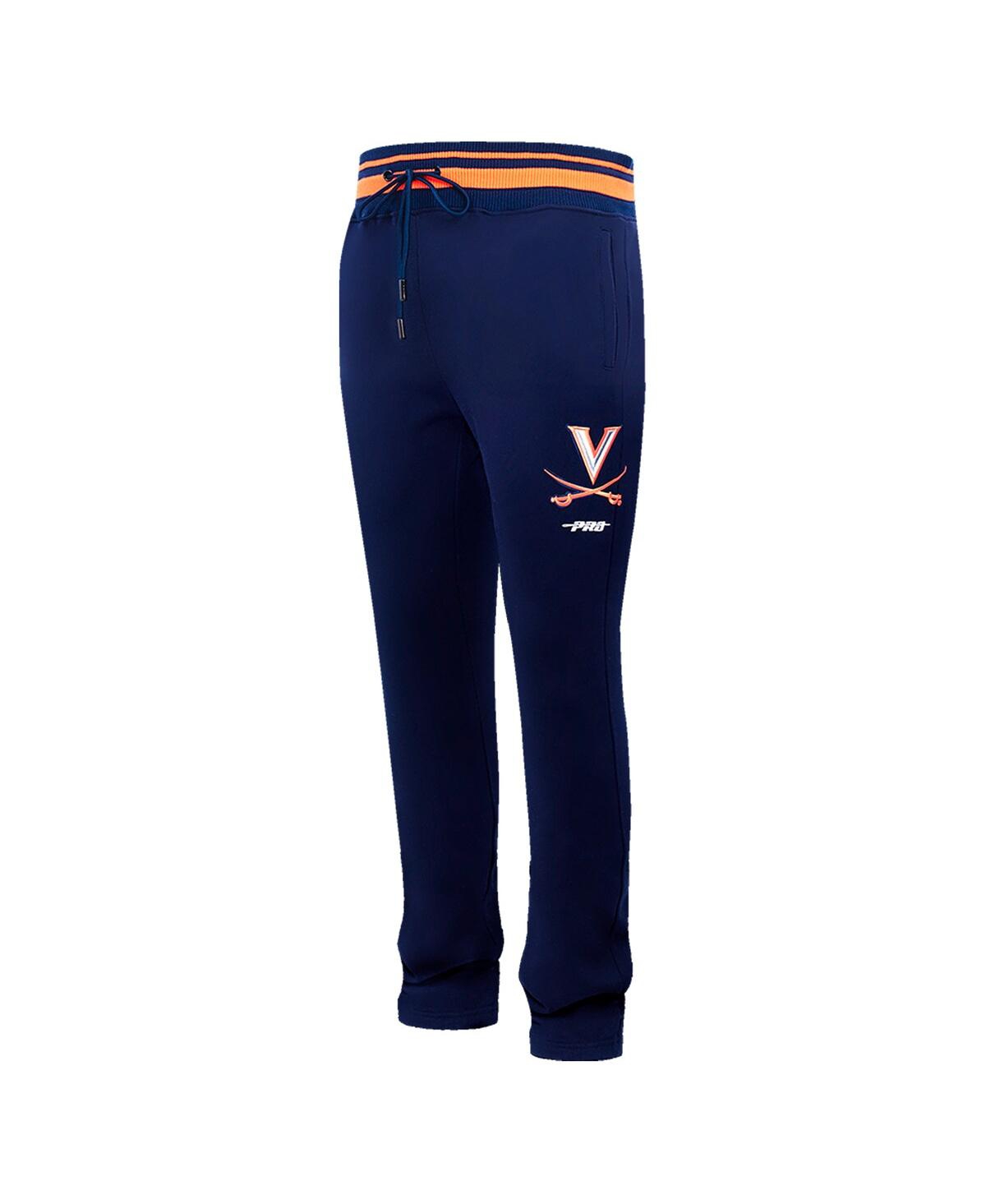 PRO STANDARD MEN'S NAVY VIRGINIA CAVALIERS SCRIPT TAIL FLEECE SWEATPANTS 