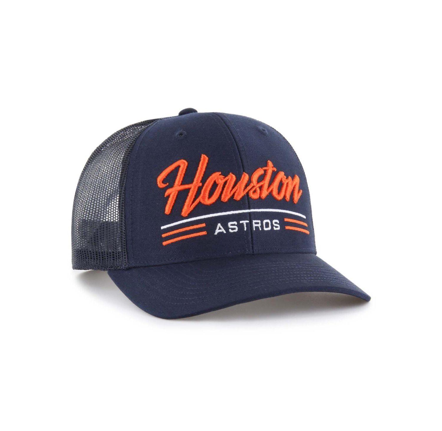 Men's Navy Houston Astros Garner Trucker Adjustable Hat