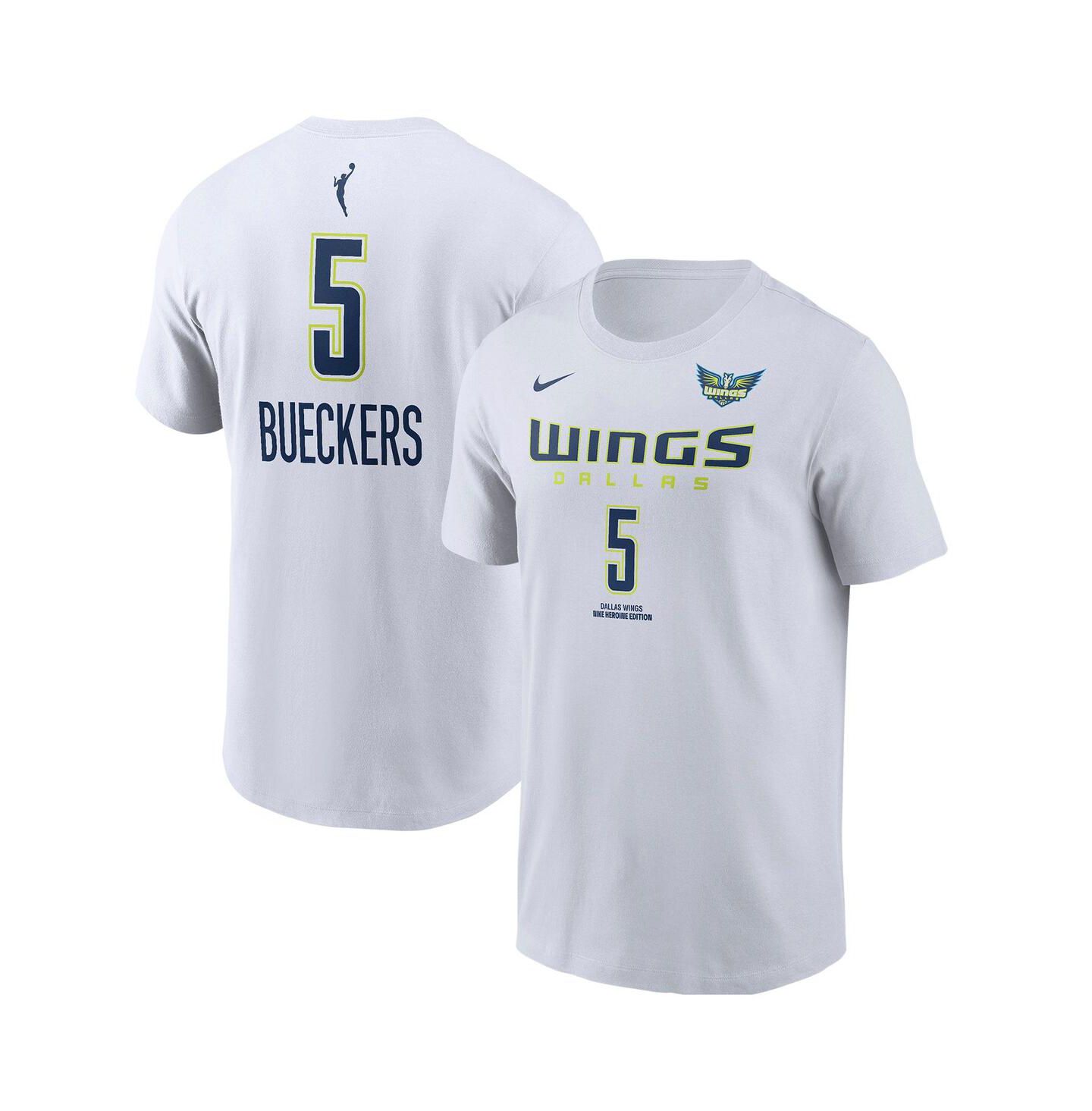 Мужская футболка Nike Paige Bueckers White Dallas Wings 2025 WNBA Draft Heroine Edition Name & Number — фото 1