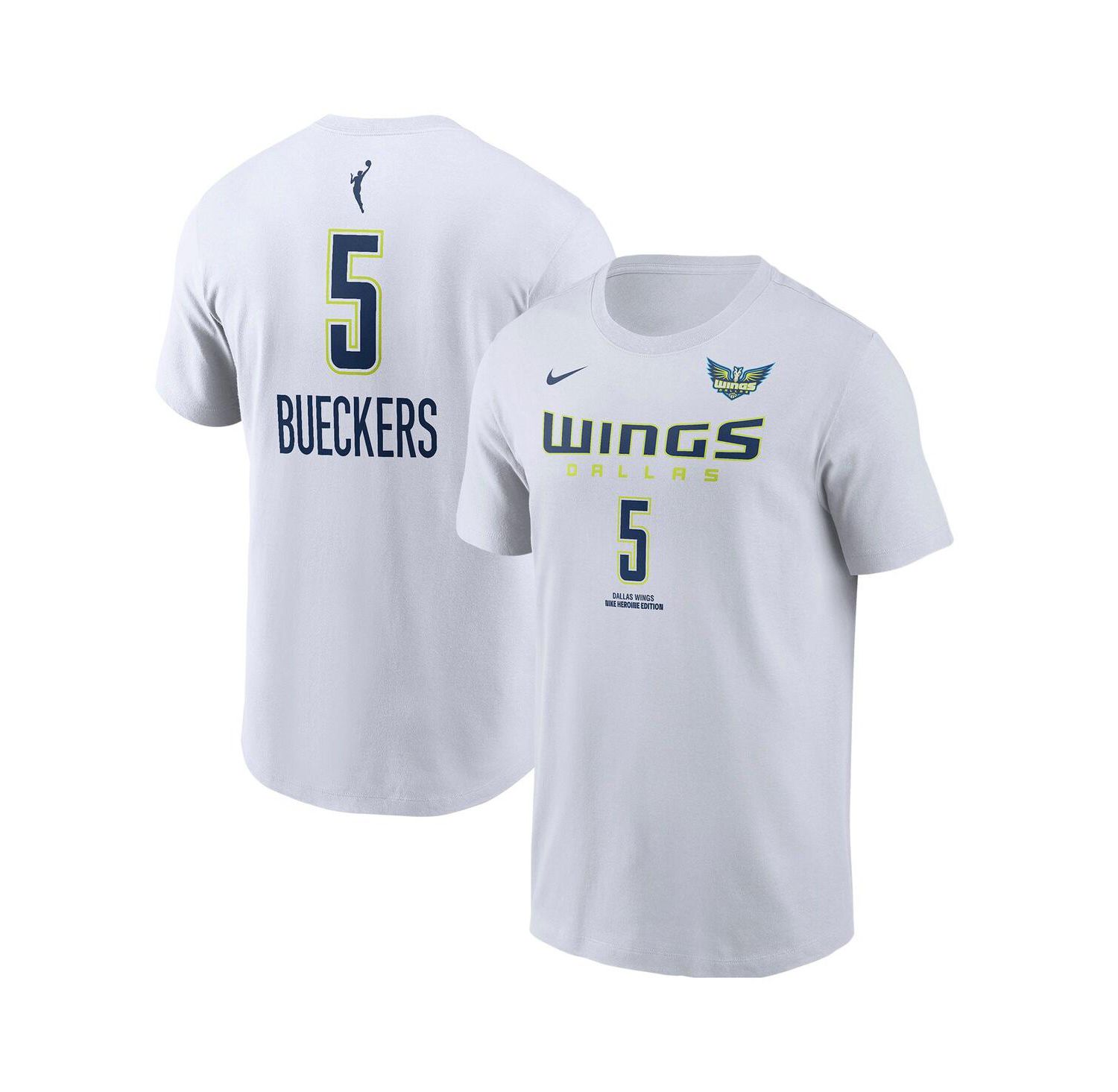Men's Paige Bueckers White Dallas Wings 2025 WNBA Draft Heroine Edition Name & Number T-Shirt