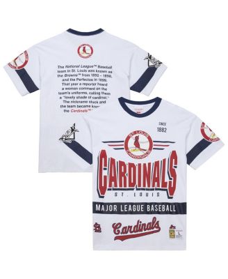 Mitchell & Ness - Men's White St. Louis Cardinals Cooperstown Collection Team Origins Premium T-Shirt
