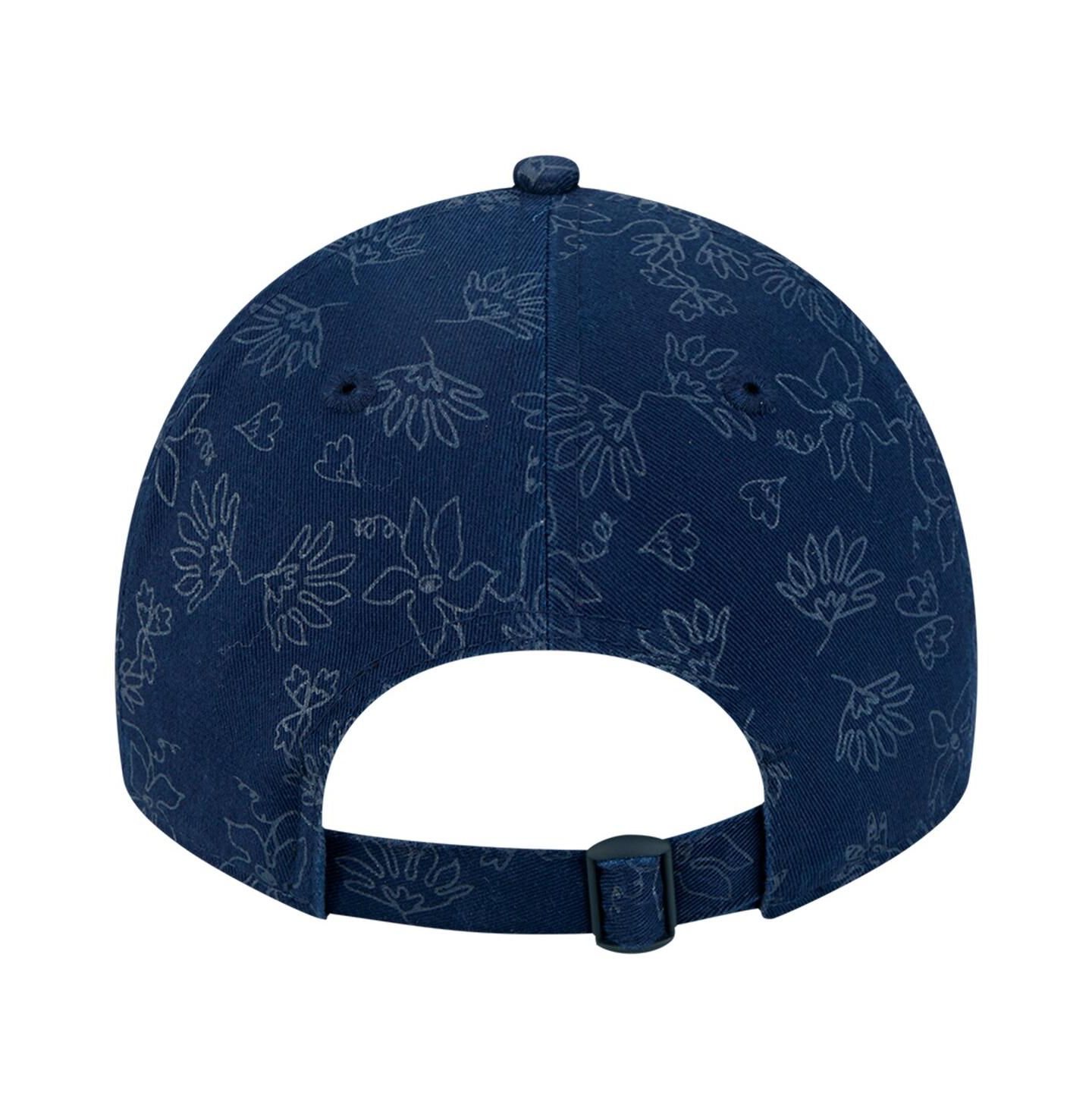 Женская кепка New Era Navy Boston Red Sox Tonal Floral 9TWENTY Adjustable Hat — фото 4