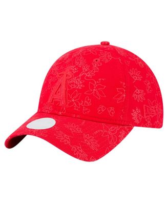 New Era - Women's Red Los Angeles Angels Tonal Floral 9TWENTY Adjustable Hat