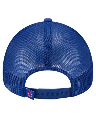 Toddler White/Royal Chicago Cubs Painted A-Frame 9FORTY Trucker Adjustable Hat