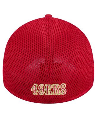 Men's Scarlet San Francisco 49ers Game Day Linear 39THIRTY Flex Hat