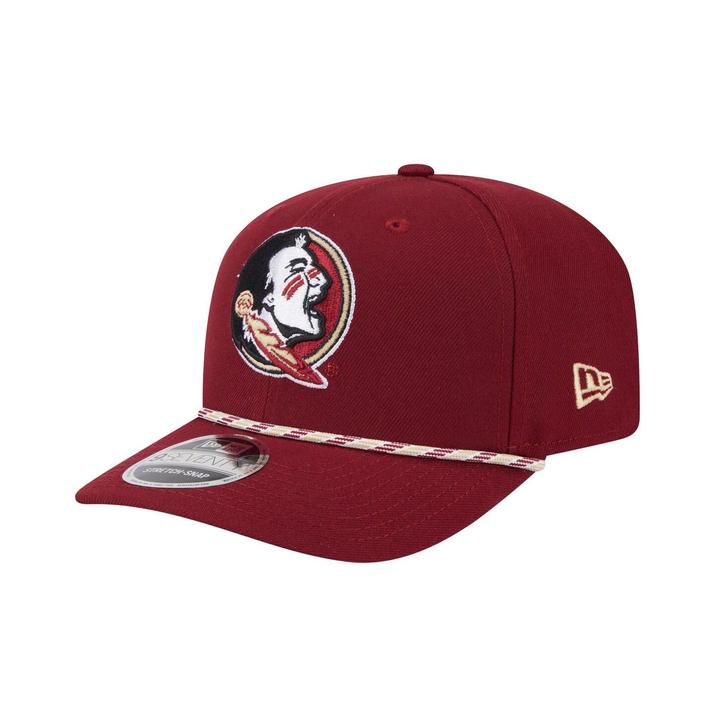 Мужской головной убор New Era Garnet Florida State Seminoles Game Day Multi-Rope 9SEVENTY Stretch-Snap Hat — фото 1