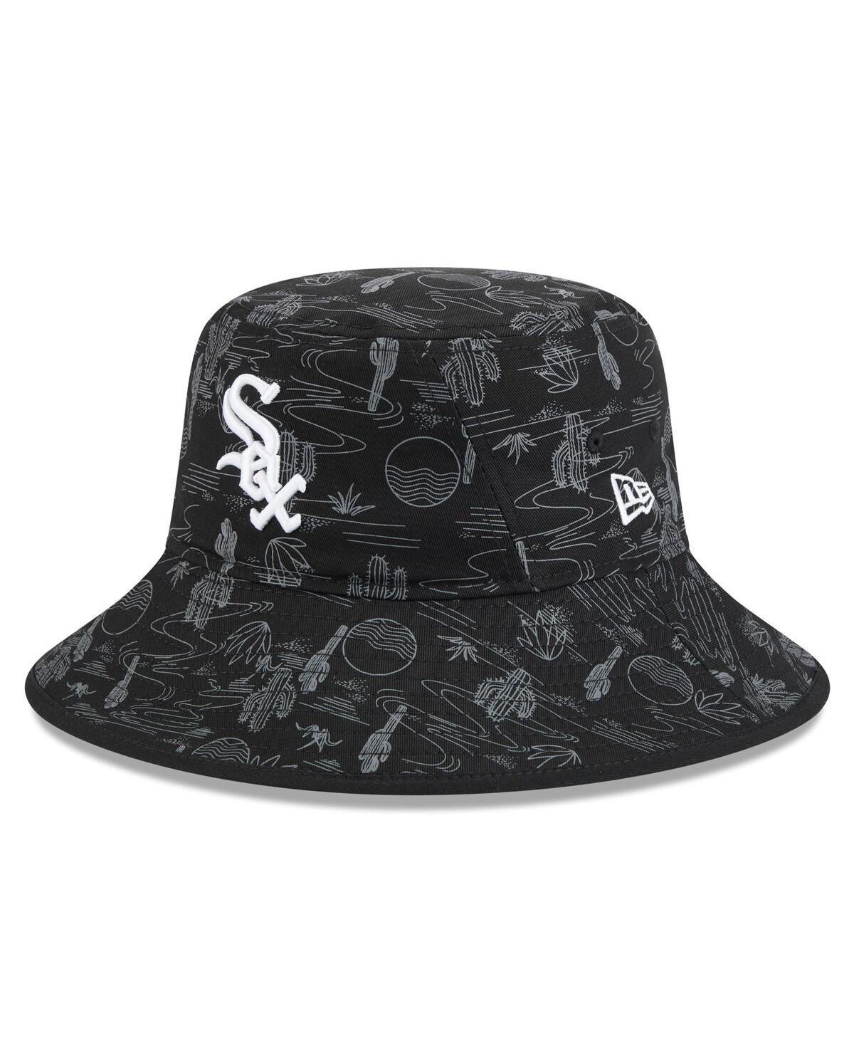NEW ERA MEN'S BLACK CHICAGO WHITE SOX 2025 SPRING TRAINING ALL OVER PRINT BUCKET HAT 