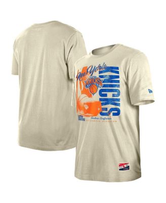 New Era - Men's&nbsp;Cream New York Knicks Distressed Throwback Vintage Color Pack T-Shirt
