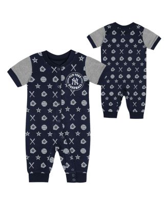 Outerstuff - Newborn Navy New York Yankees Hard 90 Coveralls