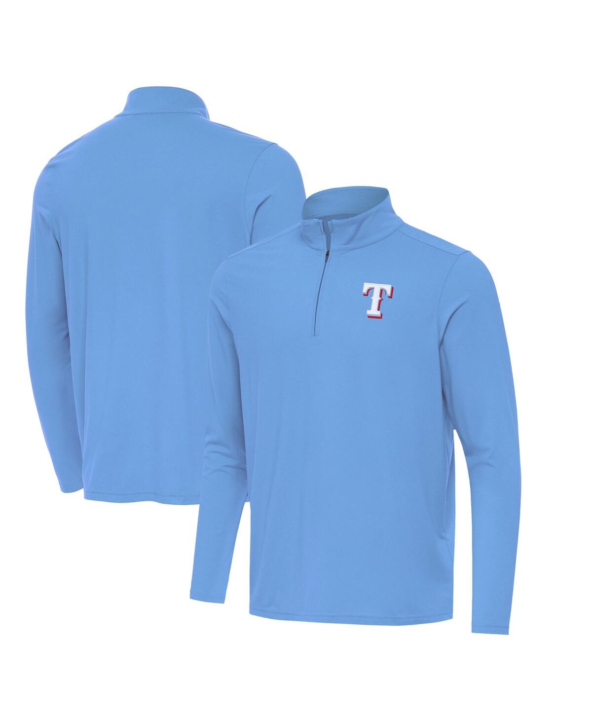Men's Powder Blue Texas Rangers Intent Quarter-Zip Sweatshirt - Powder Blue