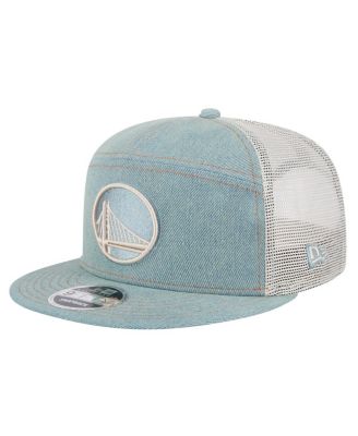 New Era - Men's Golden State Warriors Adventure Denim Split Panel 9FIFTY Snapback Trucker Hat