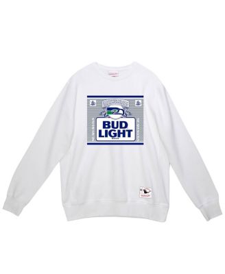 x Bud Light Men's White Seattle Seahawks The Crest Pullover Sweatshirt