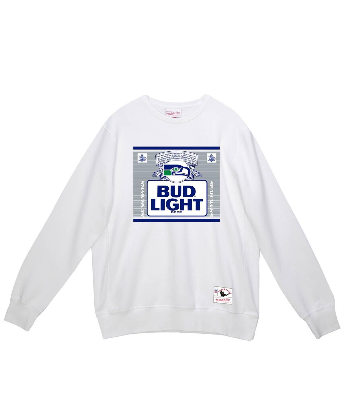 Mitchell & Ness X Bud Light White Baltimore Ravens The Crest Pullover Sweatshirt In White