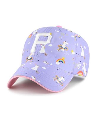 Big Girls Lavender Pittsburgh Pirates Unicorn Clean Up Adjustable Hat
