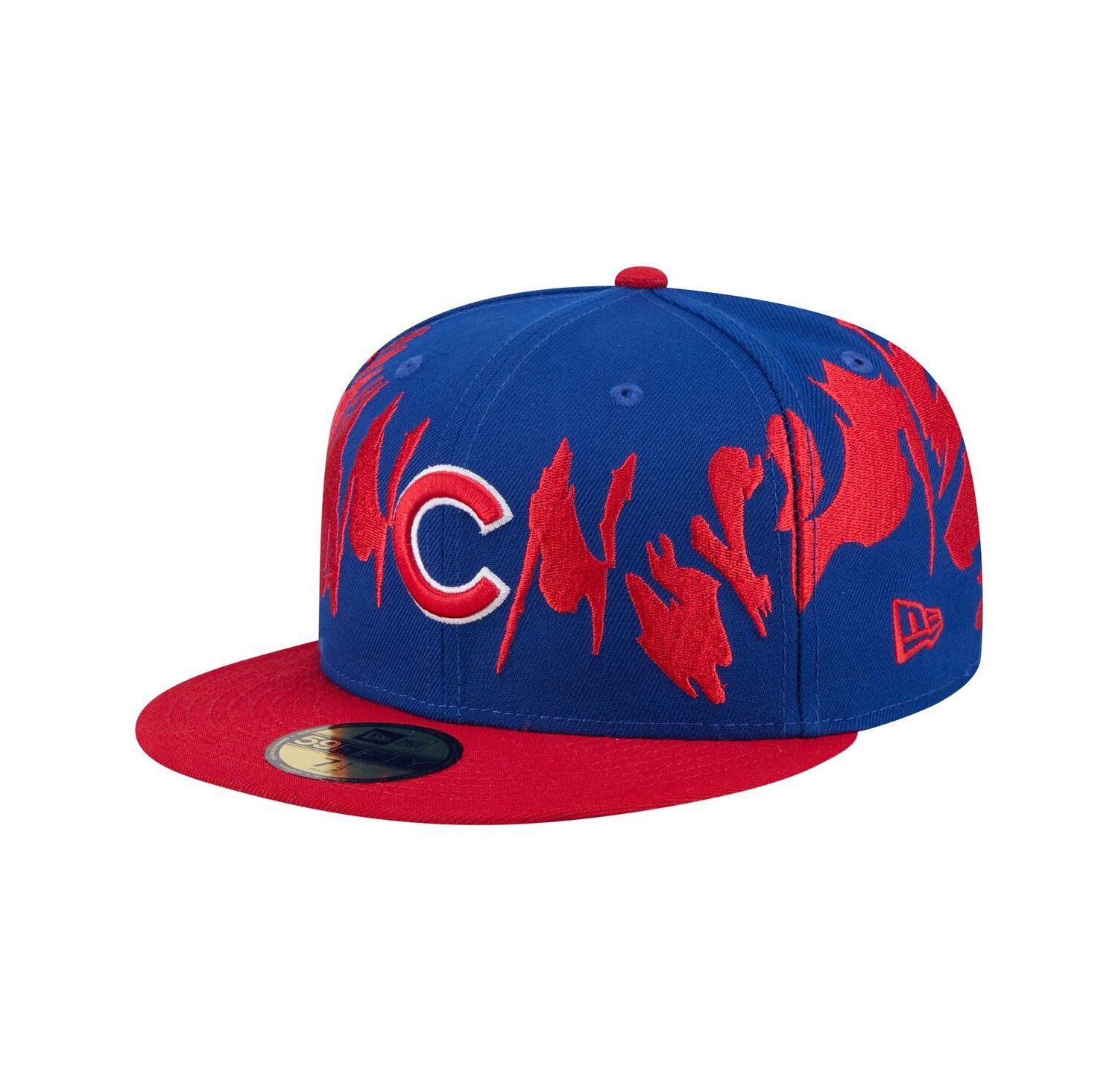 Men's Royal/Red Chicago Cubs Retro Pattern 59FIFTY Fitted Hat