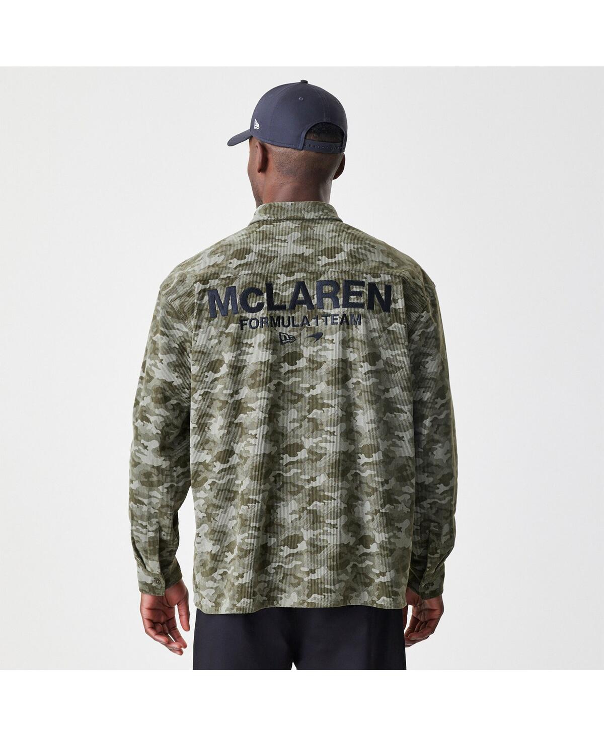 NEW ERA MEN'S CAMO MCLAREN F1 TEAM BUTTON-UP SHIRT 