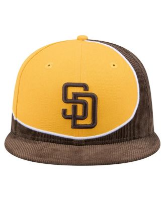 Men's Brown/Gold San Diego Padres Retro Split Corduroy Snapback Hat